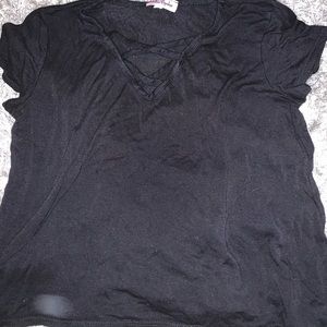 Miss Popular girls black t-shirt